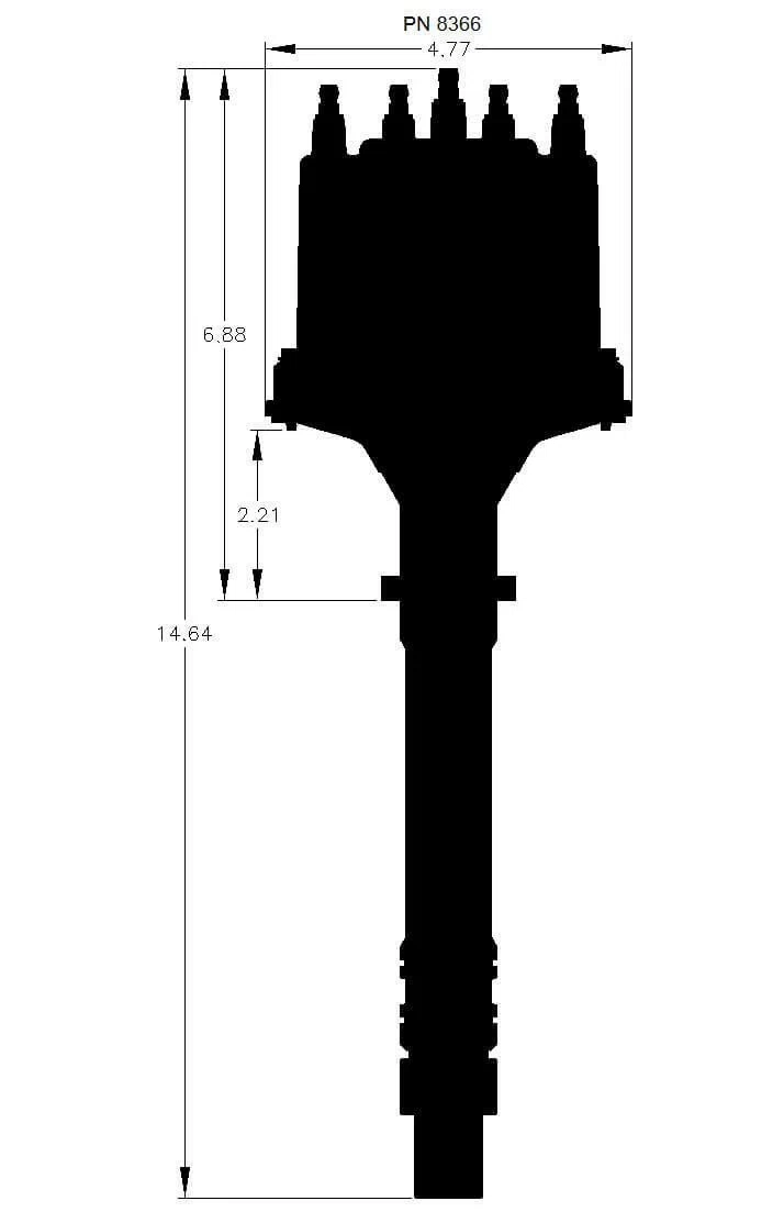 GM Late Model HEI V8 Ext Coil Distributor - 8366